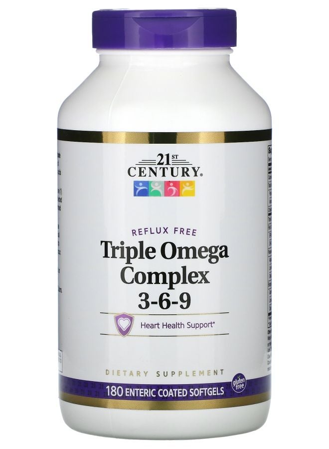 21st Century Triple Omega Complex 3-6-9 180 Enteric Coated Softgels