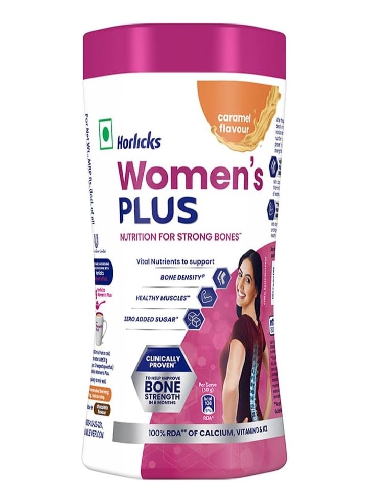 Horlicks Women's PLUS NUTRITION FOR STRONG BONES caramel flavour 400 g - Image 1