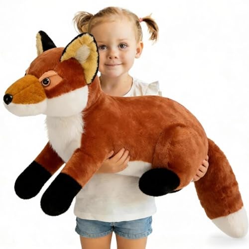 BENINY Giant Fox Stuffed Animal 30 Large Stuffed Foxes Plush Toy Fluffy Toy Birthday Gifts for Kids Sweet Companion - Image 1