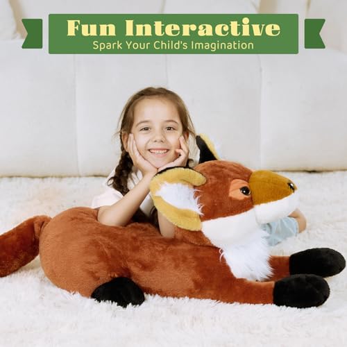 BENINY Giant Fox Stuffed Animal 30 Large Stuffed Foxes Plush Toy Fluffy Toy Birthday Gifts for Kids Sweet Companion - Image 5