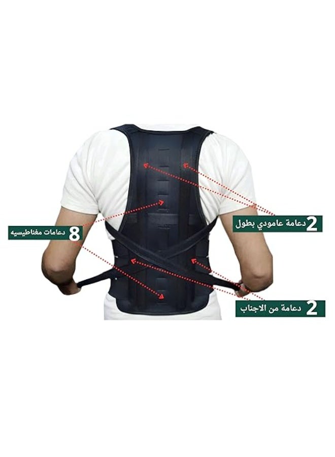 Full Vertical Posture Corrector & Back Brace - 12 Support Stays - Invisible Under Clothes, High-Quality Design for Men & Women (XL) - Image 3