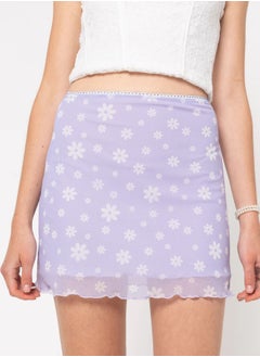 Light  Purple/White Floral