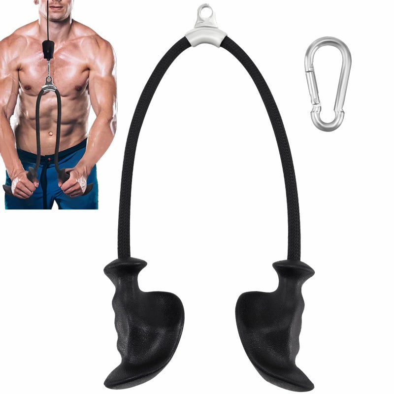 CYBEOE Tricep Rope Ergonomic Tricep Pull Down Attachment 36In - Rope Attachment for Cable Machine Pulley System Gym Home Triceps Rope Cable Attachment Workout Equipment - Image 1