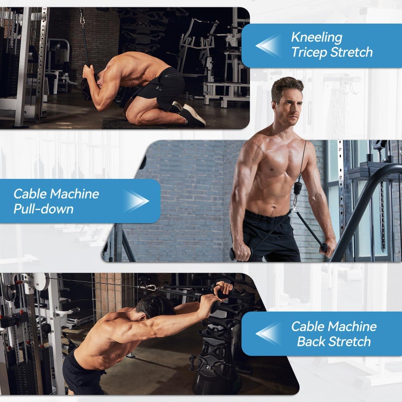 CYBEOE Tricep Rope Ergonomic Tricep Pull Down Attachment 36In - Rope Attachment for Cable Machine Pulley System Gym Home Triceps Rope Cable Attachment Workout Equipment - Image 5