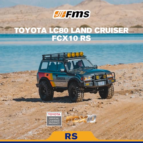 EAZYRC FMS FCX10 110 RC Crawler LC80 SeriesOfficial Toyota LicensedHighPerformance RC Rock Crawler 4X4Two Speed TransmissionMetal ChassisRealistic LED Lights24GHz RC Car for Adults Grey - Image 5