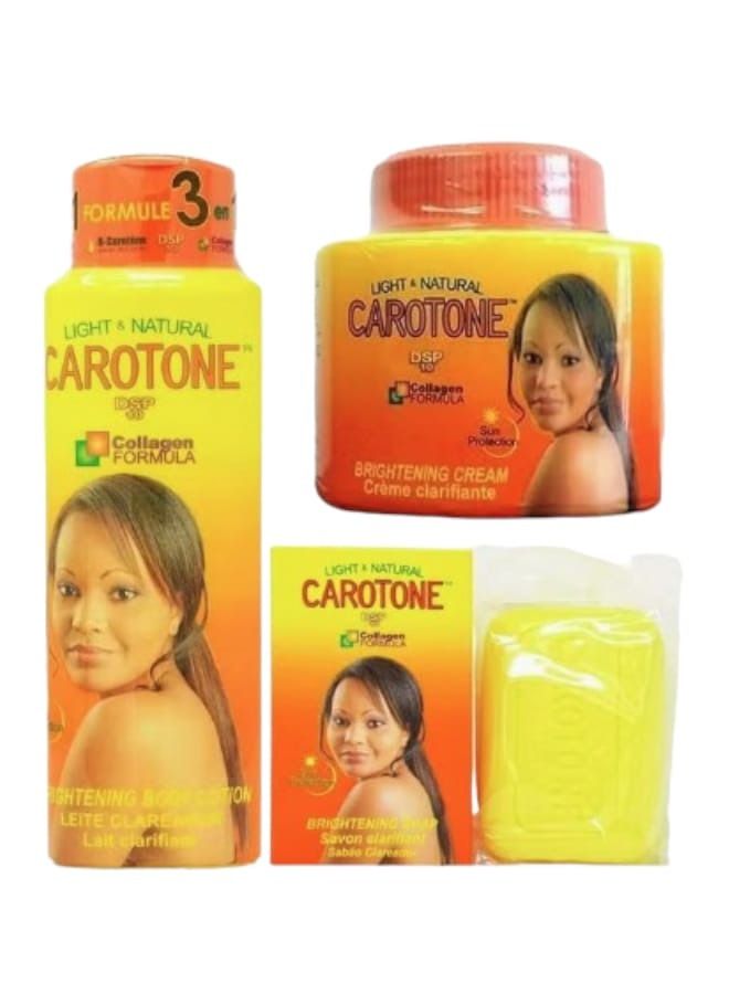 Skin Whitening Set Lotion 350 ml And Cream 330 ml Soap 190 grams
