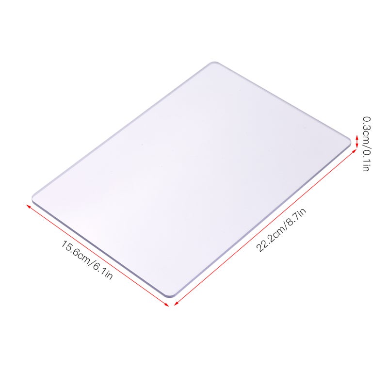 Die Cutting Plates 2Pcs Transparent PC Material Durable - Smooth Uniform Force Cutting Pads for Embossing Machines - Image 3