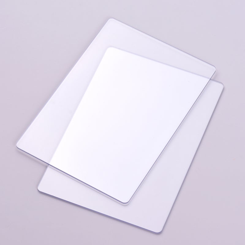 Die Cutting Plates 2Pcs Transparent PC Material Durable - Smooth Uniform Force Cutting Pads for Embossing Machines - Image 4