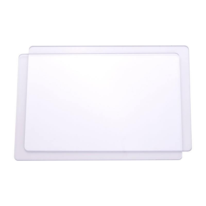 Die Cutting Plates 2Pcs Transparent PC Material Durable - Smooth Uniform Force Cutting Pads for Embossing Machines - Image 2
