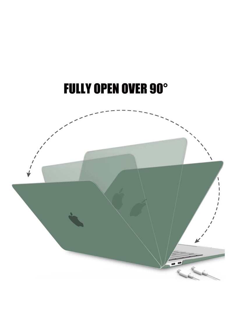 Generic 3 in 1  Bundle Case for MacBook Air 13.6 inch 2025 M4 Chip A3240 and 2024 M3 Chip A3113 and 2022 A2681 M2 Chip with Retina Display,Plastic Hard Shell Case + Keyboard Skin Cover+Screen Protector - Midnight Green  - Image 2