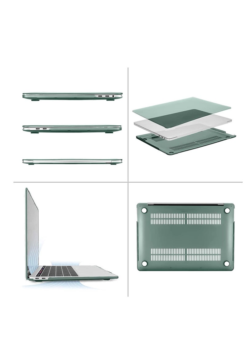 Generic 3 in 1  Bundle Case for MacBook Air 13.6 inch 2025 M4 Chip A3240 and 2024 M3 Chip A3113 and 2022 A2681 M2 Chip with Retina Display,Plastic Hard Shell Case + Keyboard Skin Cover+Screen Protector - Midnight Green  - Image 5
