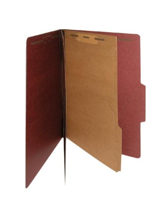 Expanding Folder Legal Prong Paper Fastener 2 Dividers Red