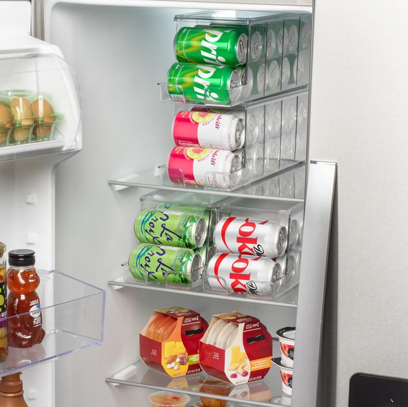 ClearSpace Soda Can Organizer & Soda Can Dispenser for Refrigerator - Fridge Organizer & Stackable Drink Organizer for Fridge or Refrigerator - Holds 12 Cans Each, BPA Free - 2 Pack - Image 5