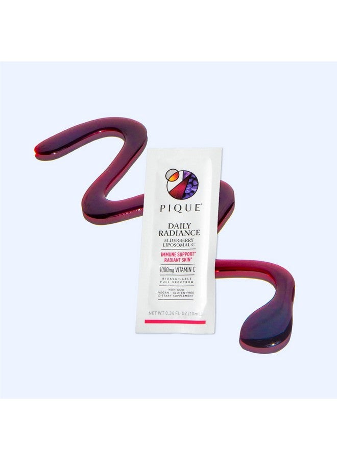 PIQUE فيتامين سي ليبوسومال لدعم المناعة من بيك - 1,000 ملغ فيتامين سي و 1,900 ملغ من التوت الأسود لكل عبوة، مضادات أكسدة قوية لإنتاج الكولاجين الصحي - 28 عبوة (10 مل لكل منها) - Image 3