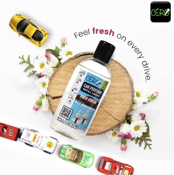 CERO ® Aqua fresh Car Perfume Refill Liquid For All Brands Of Vaporiser Machines (100ml) - Image 4