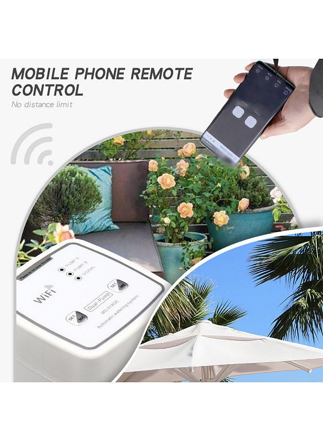 Generic WIFI Intelligent Watering Device Double Pump Timed Automatic Drip Irrigation System Remote APP Controller for Garden Terrace Potted Plant Flower  - Image 2