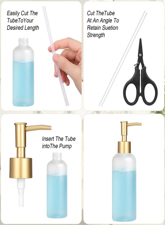 Thrymme Replacement Soap Dispenser Pump, 2 Pack Gold Soap Dispenser Pump Fits Standard 28/400 Thread Size, for Kitchen and Bathroom Lotion Bottles Pearl Gold + 6 inch Tube - Image 4