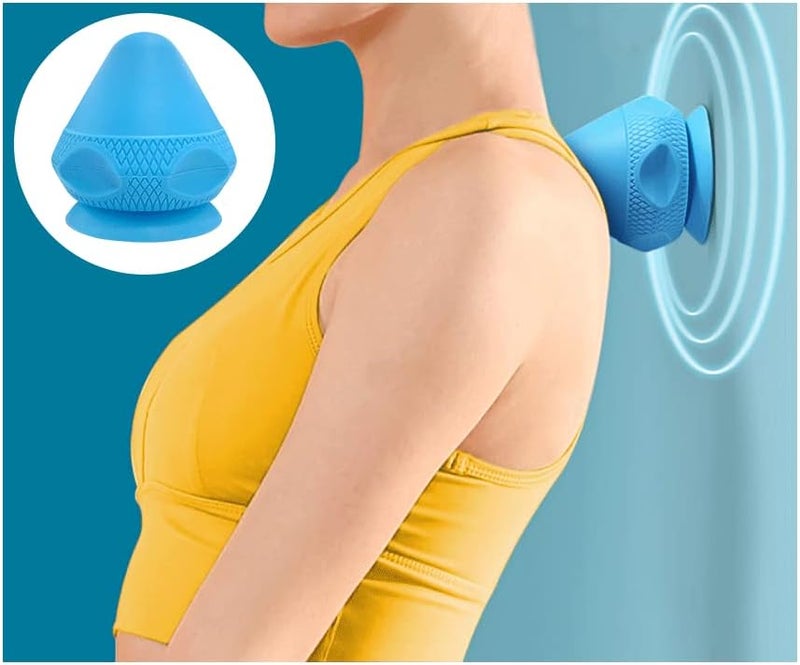 Zelen Trigger Point Massage Ball Shoulder Knot Remover Back Muscle Wall Mounted Massage Ball Deep Tissue Pressure Balls Trigger Point Iliacus Muscle Psoas Release Tool Suction Cup Back Massager - Image 1