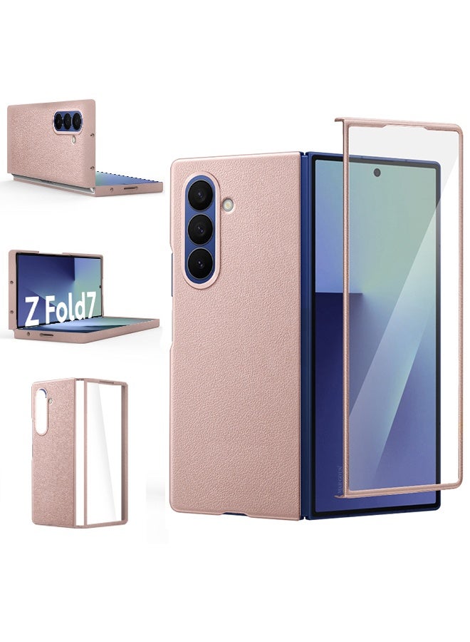 CATANES Leather Case Cover for Samsung Galaxy Z Fold 7, Kindsuit Case Slim and sleek - Pink - Image 2
