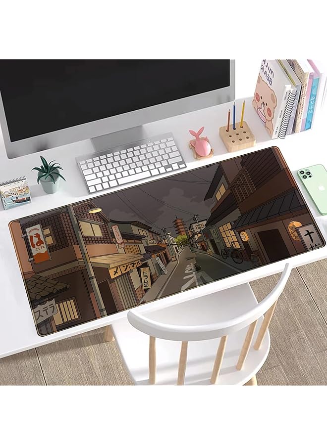 إيروريكس حصيرة مكتب طوكيو ستريت في الليل اليابانية لوحة ماوس كبيرة الحجم وسادات مكتب الألعاب لسطح المكتب أنيمي حصيرة سطح المكتب الكبيرة لوحة ماوس كبيرة الحجم لوحة لوحة مفاتيح للمكتب حصيرة كمبيوتر محمول ممتدة 31.5 بوصة × 15.7 بوصة - Image 3