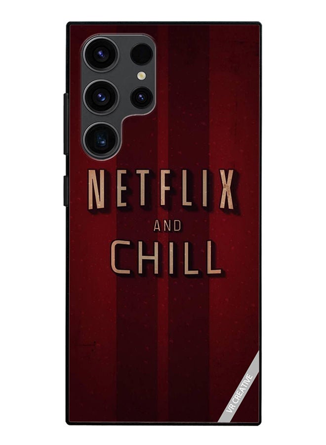 VR CREATIVE Protective Case Cover For Samsung Galaxy S23 Ultra 5G Netfliz Nd Chill Design Multicolour - Image 1