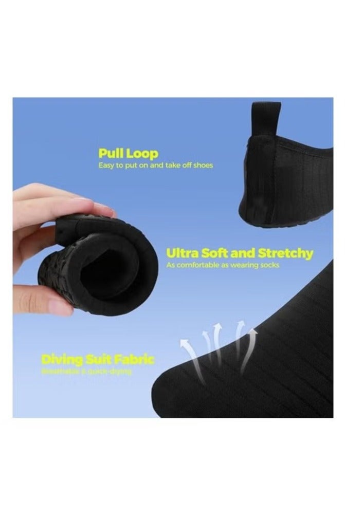 Water Shoes for Women Men , barefoot quick-dry Aqua Water Socks Slip-on Swim Beach Shoes for Snorkeling Surfing Kayaking Beach Walking Yoga.Beach shoes, applicable scenes: diving, creek, rafting, water parks, wading, snorkeling, catching the sea, yoga, swimming, non-slip anti-cutting. - Image 5
