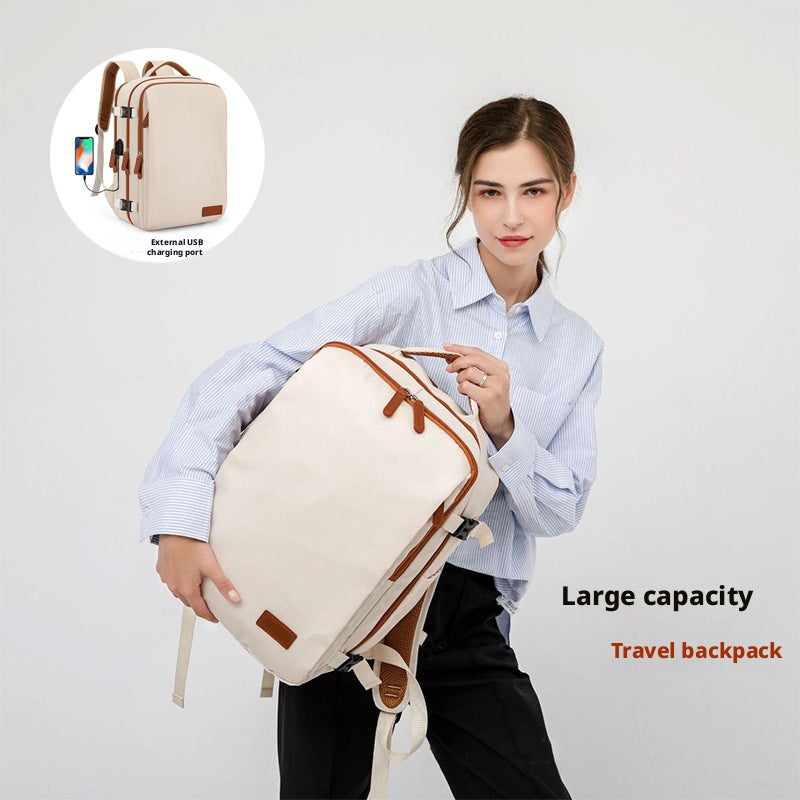 Unisex Large Capacity Travel Backpack with USB Port, Multi-Compartment Laptop Backpack - Image 2