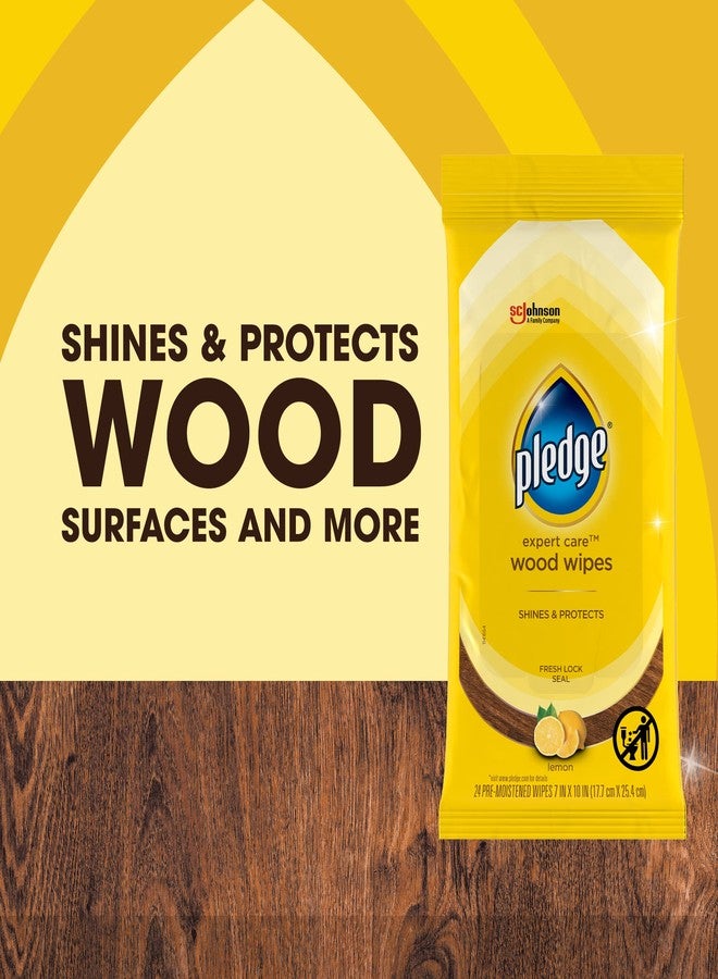 Pledge Expert Care Enhancing Wood Wipes, Lemon Scent, 24 Count - Image 2