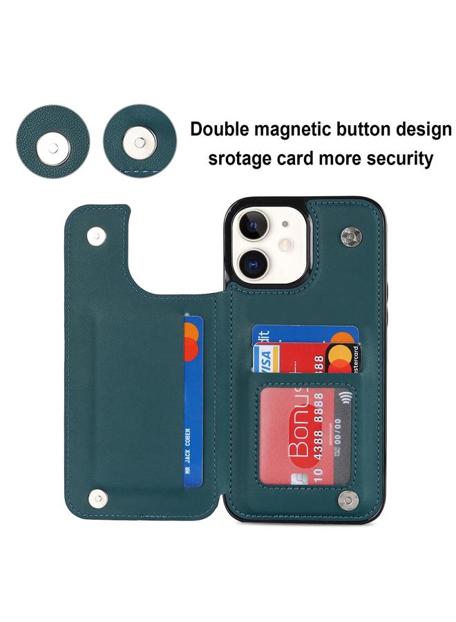 Zaboon Case For iPhone 12 mini Double Buckle Rhombic PU Leather Phone Case - Image 3