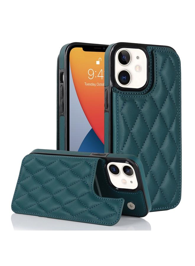 Zaboon Case For iPhone 12 mini Double Buckle Rhombic PU Leather Phone Case - Image 1