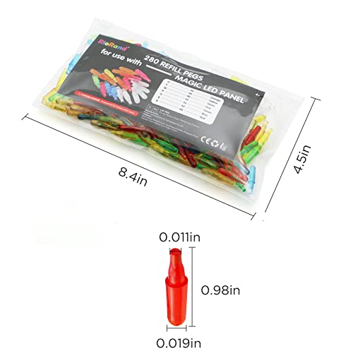 RioRand Refill Pegs 280 PCS Magic LED Panel Light Up Board Accessories for Kids Aged 4 - Image 5