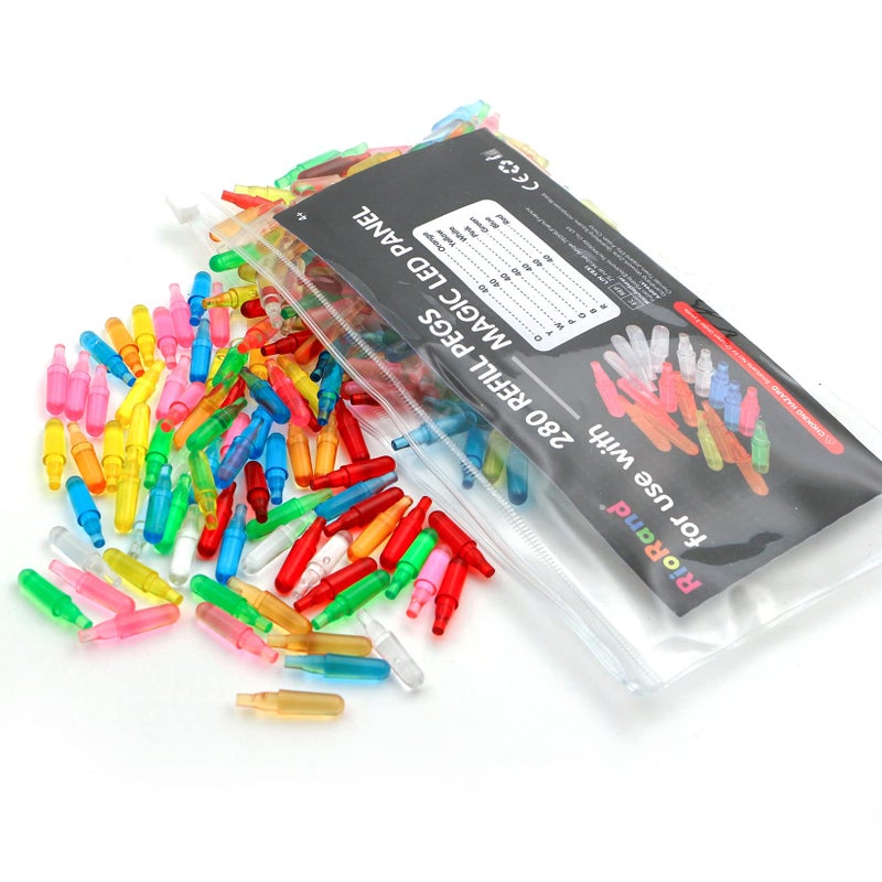 RioRand Refill Pegs 280 PCS Magic LED Panel Light Up Board Accessories for Kids Aged 4 - Image 3