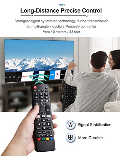 EWO'S Universal Remote Control for All LG Smart TV Replacement LED OLED UHD LCD Plasma Magic Webos 3D 4K AKB75095307 AKB75375604 AKB75675304 AKB74915305 AKB76037601 AKB75855501 AKB76040302-2 Year Warranty - Image 4