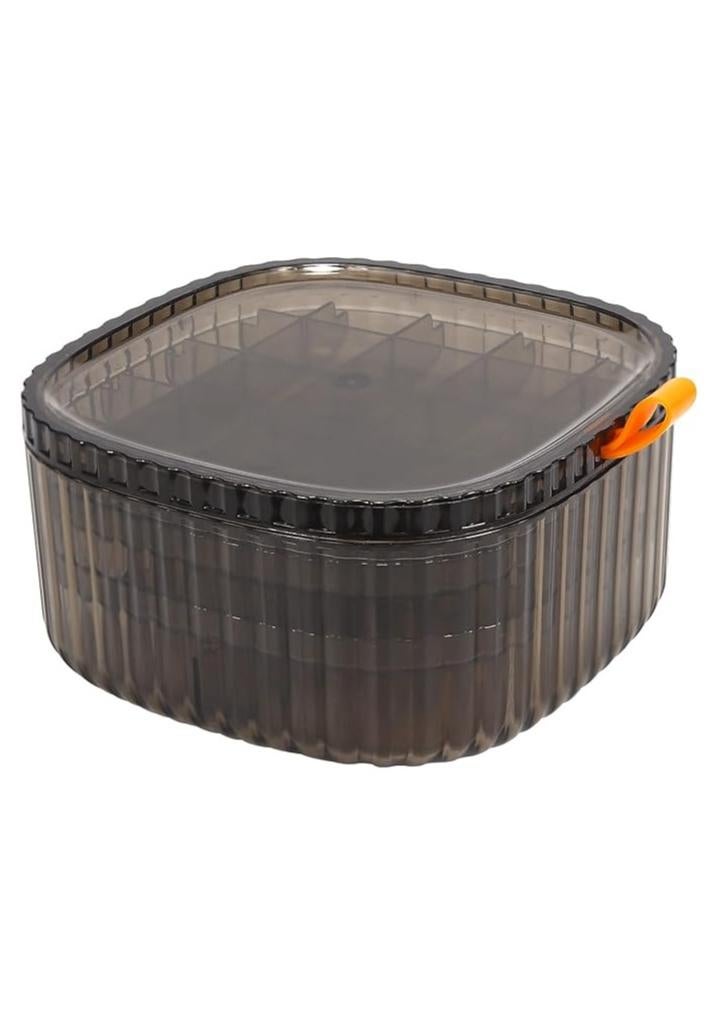 3-layer Tray Black Clear Acrylic Jewelry Organizer Box,Earring Necklace Display Storage Jewelry Boxes for Women Girl,Dresser Organizers and Storage (Black) - Image 1