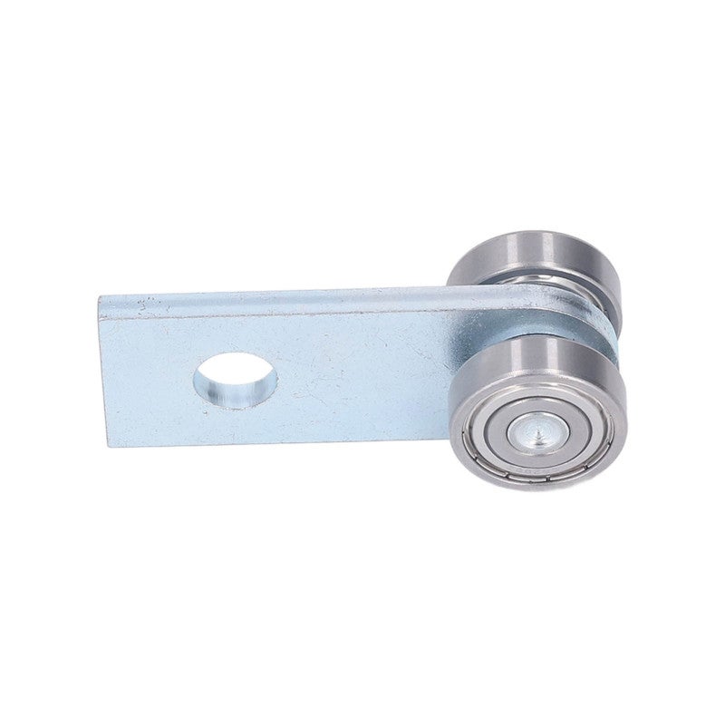 Heavy-Duty Trolley Assembly: 2-Wheel Silver Carbon Steel & Stainless Steel CNC Processed - High-Performance Smooth Operation Versatile Trolley for Factory Track Ceiling Trolley Systems DIY Projects - Image 1