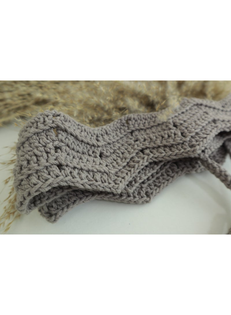 انتيكيانو حزام كروشيه يدوي بتصميم متعرج أنيق ورباطات طويلة قابلة للتعديل - Image 5