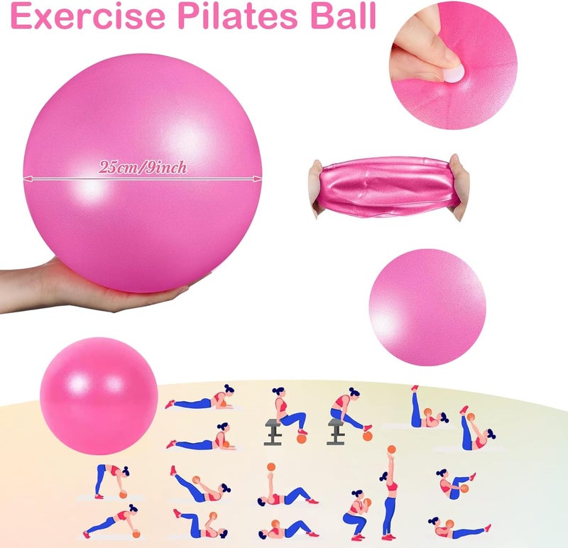 Maxmana Secret 6pcs Pilates Ring Circle Set for Women - Home Workout Equipment in Pink - Image 5