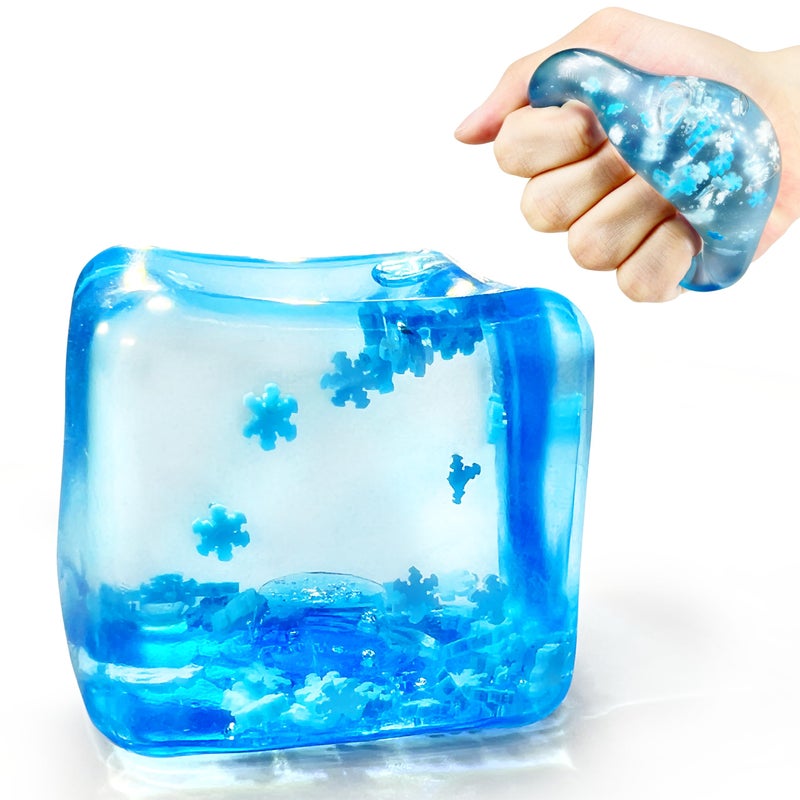 ZTATU Ice Cube Squishy Fidget Toys Stress Balls for Adults 1PCS Autism Sensory Fidget Toys Squishy Stress Ball Squeeze Sugar Ball Party Favors Stress Relief Gifts Easter Basket Stuffers - Image 2