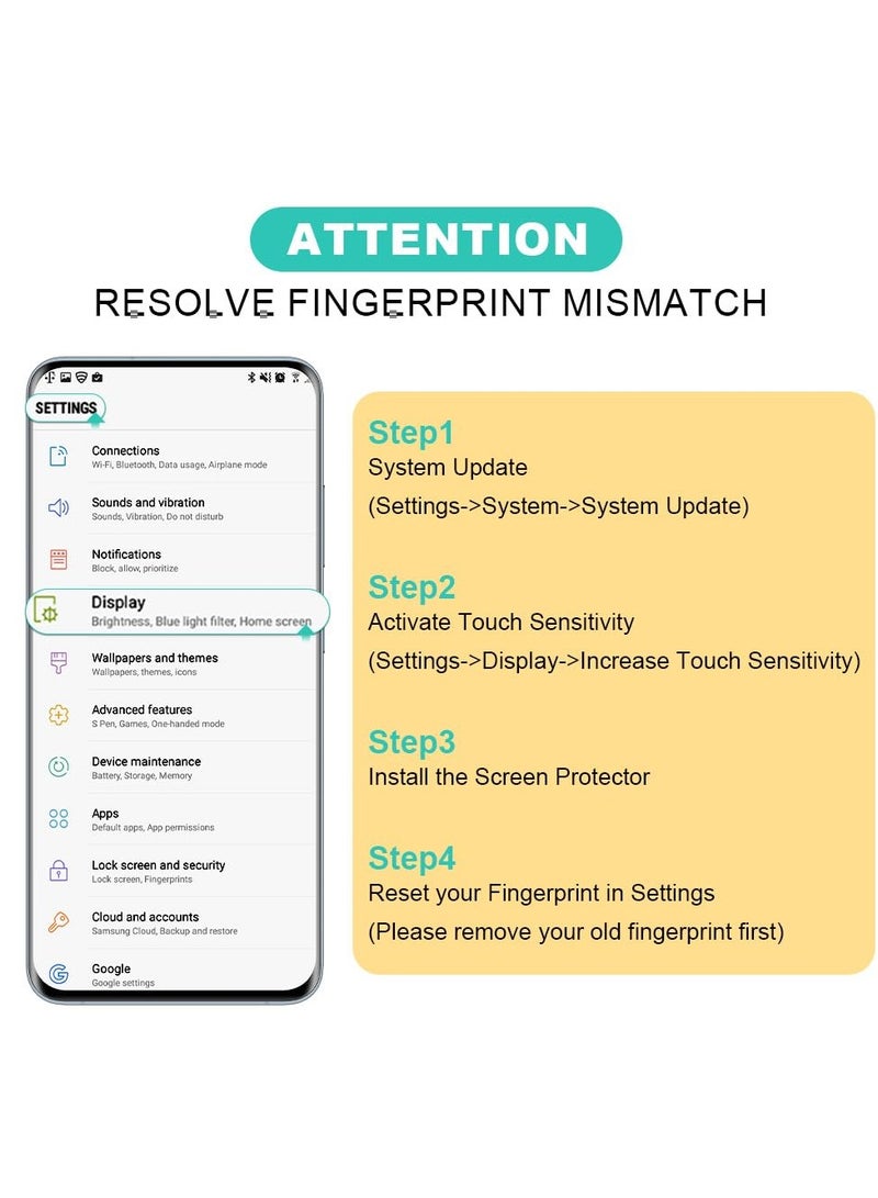 Ibywind 2 of Pack Screen Protector for SamSung Galaxy S22 Plus 5G 6.6 Inch with Metal Camera Lens Protector Back Carbon Fiber Skin Protector Including Easy Install Kit - Image 4