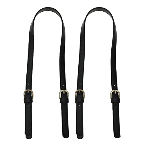 Semetall PU Leather Purse Handles 2 Pcs 65cm to 71cm Adjustable Shoulder Strap Black Purse Straps, Shoulder Strap Replacement for Crossbody - Image 1