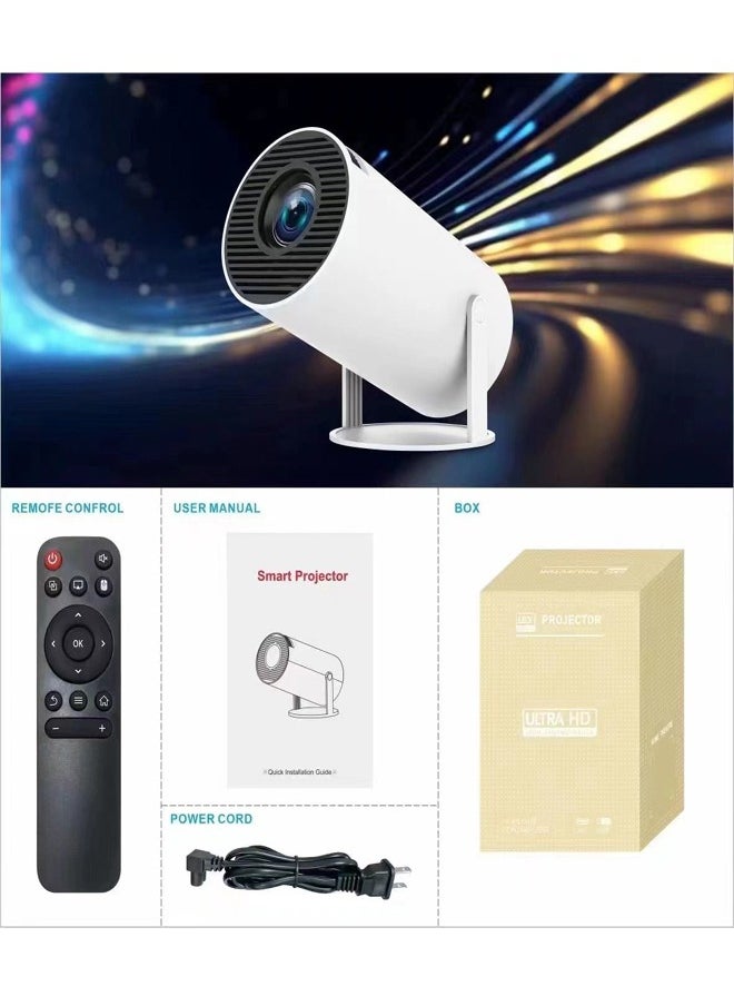 ATM - 4K Ultra HD Smart Projector with Remote Control, User Manual, and Power Cord - Image 1