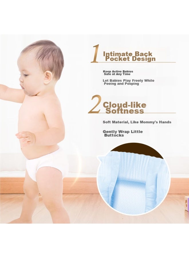 Goon Da Light Feather Gold-plated Diapers M44 Pieces , Baby Diapers, Feather-like Breathable - Image 1