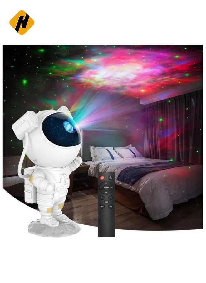 HuHa Kids Star Projector Night Light Ksera Astronaut LED Projection Lamp for Bedroom, Starry Night Light Projector with Timer, Remote Control and 360°Adjustable Head Angle  - Image 1