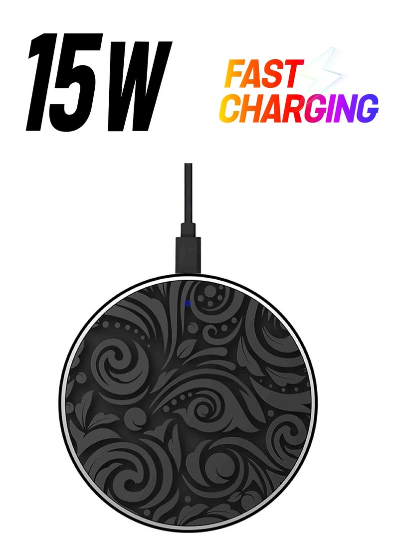 ثيودور شاحن لاسلكي سريع بقدرة 15 وات. متعدد الألوان