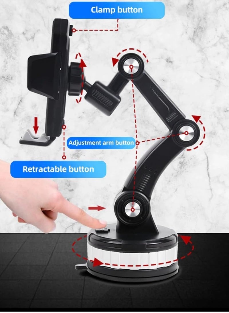 Car Phone Holder Dashboard Universal Suction Cup – Windshield Sucker Stand Bracket, Smartphone GPS Navigation Holder (1-Pack) - Image 5