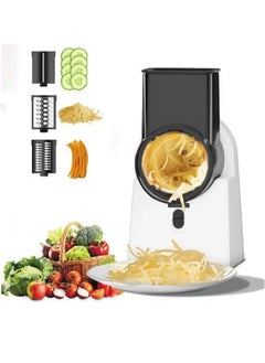 Snooe Vegetable Chopper, Cheese Grater with 3 Interchangeable Stainless Steel Blades, Potato Cutter for Kitchen  - Image 1