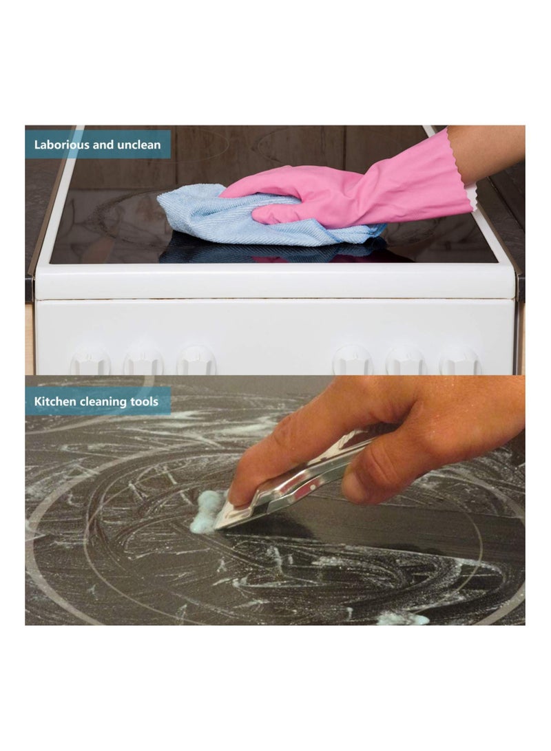 SYOSI 2Pcs Glass Scraper Window Scraper Paint Scraper Car Decal Glue Remover Cleaning Scraper for Glass Ceramic and Induction Cooktops - Image 4