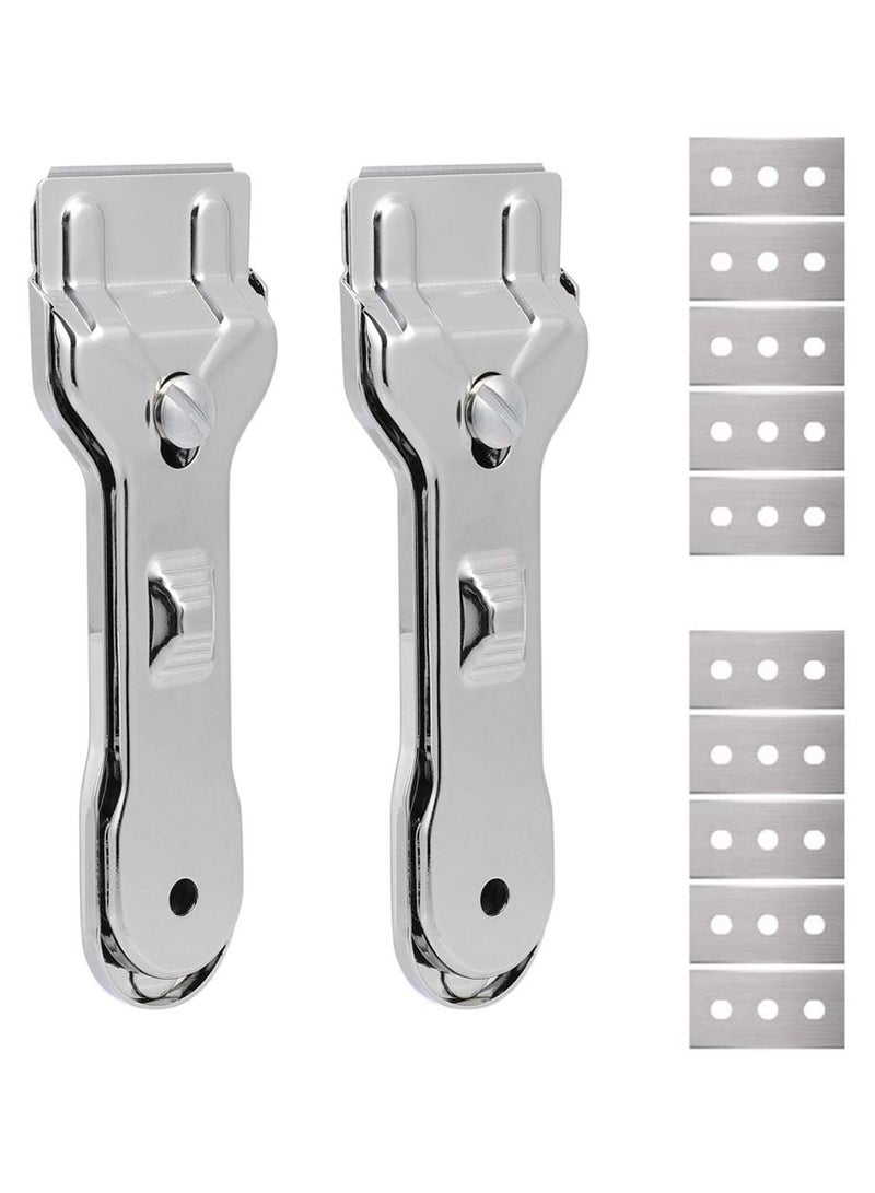 SYOSI 2Pcs Glass Scraper Window Scraper Paint Scraper Car Decal Glue Remover Cleaning Scraper for Glass Ceramic and Induction Cooktops - Image 2