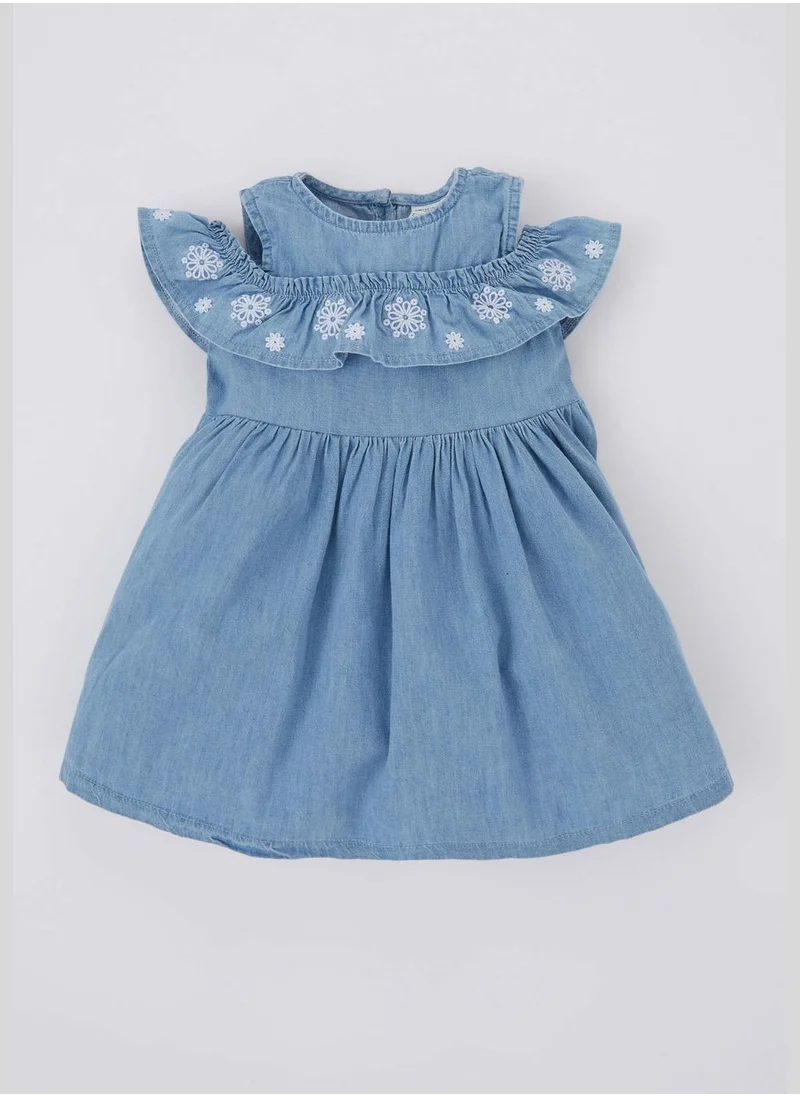 DeFacto BabyGirl Bike Neck Sleeveless Denim Dress