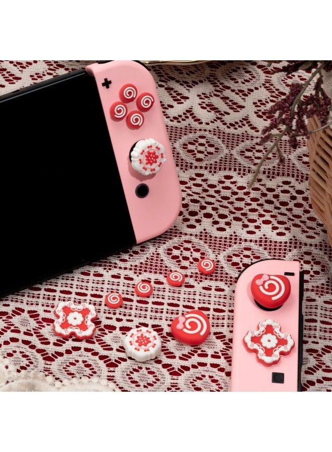 General Switch joystick cap cross button sticker cranberry sweetheart NS handle silicone joystick cover  - Image 2